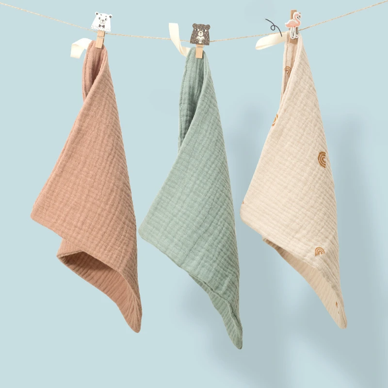 5PC Baby Towel Newborn Stuff Muslin Square Towels Infant Newborn Hand Bath Shower Face Towels Soft Cotton Gauze Baby Washcloth thumbnail 4