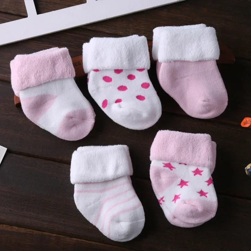 5Pairs/lot unisex Non-Skid Baby Shoe Socks 0-12months Cotton baby boy girls meia infantil cheap stuff thumbnail 2