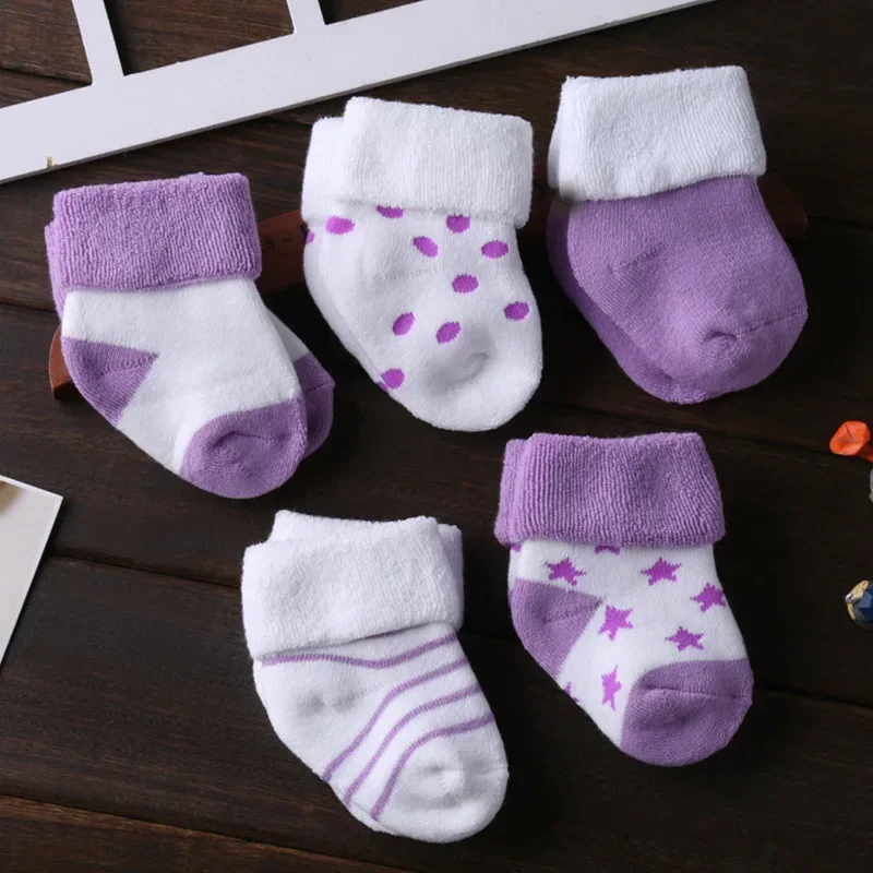 5Pairs/lot unisex Non-Skid Baby Shoe Socks 0-12months Cotton baby boy girls meia infantil cheap stuff thumbnail 6