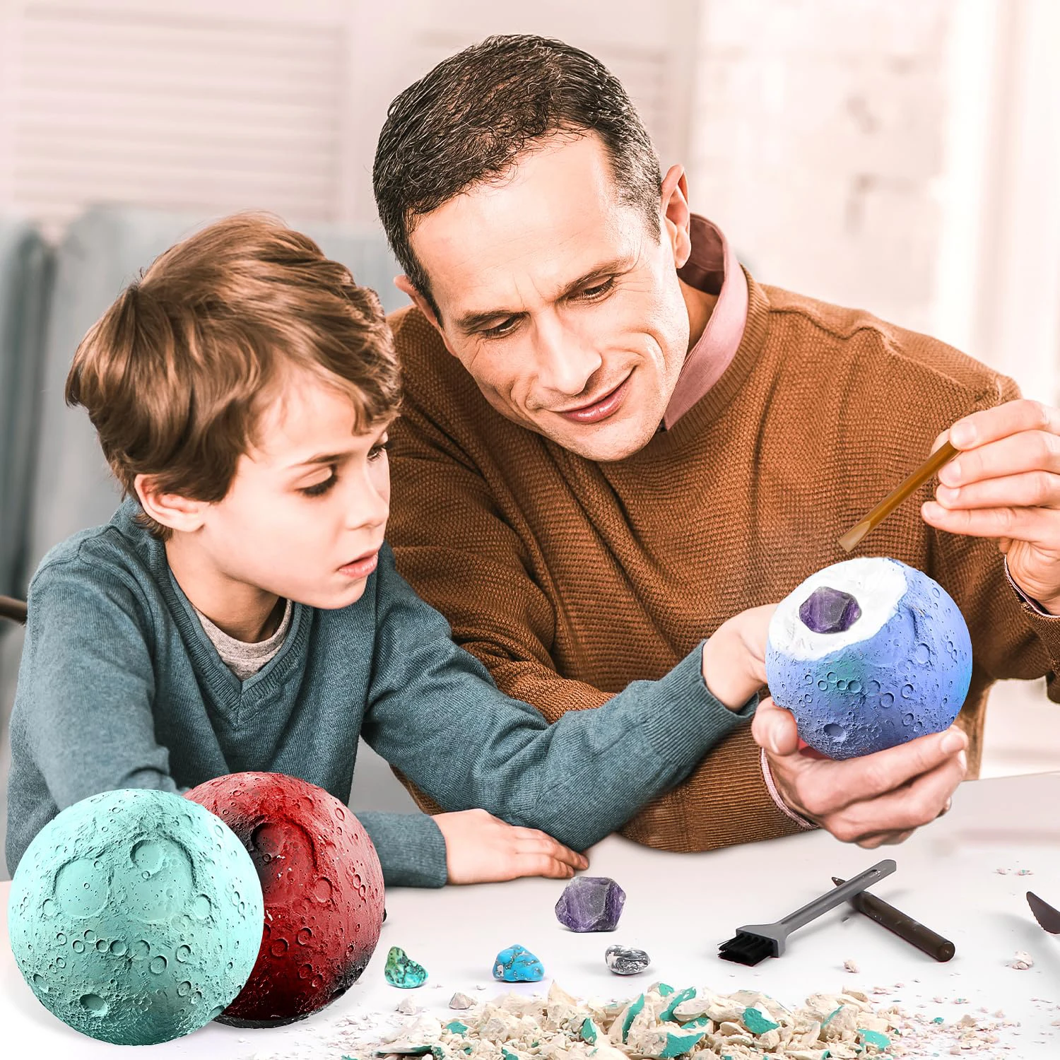 Children's Archaeology Digging Treasure Planet Gem Ore Exploration of The Solar System Mining Science Education Educational Toys thumbnail 2