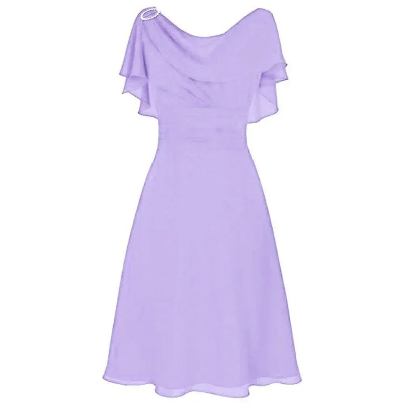 Amazon 2023 New European Style Chiffon Dress Women's Sexy Off-Shoulder Wedding Gown Long Dress Women's Sleeveless Birthday Party thumbnail 2