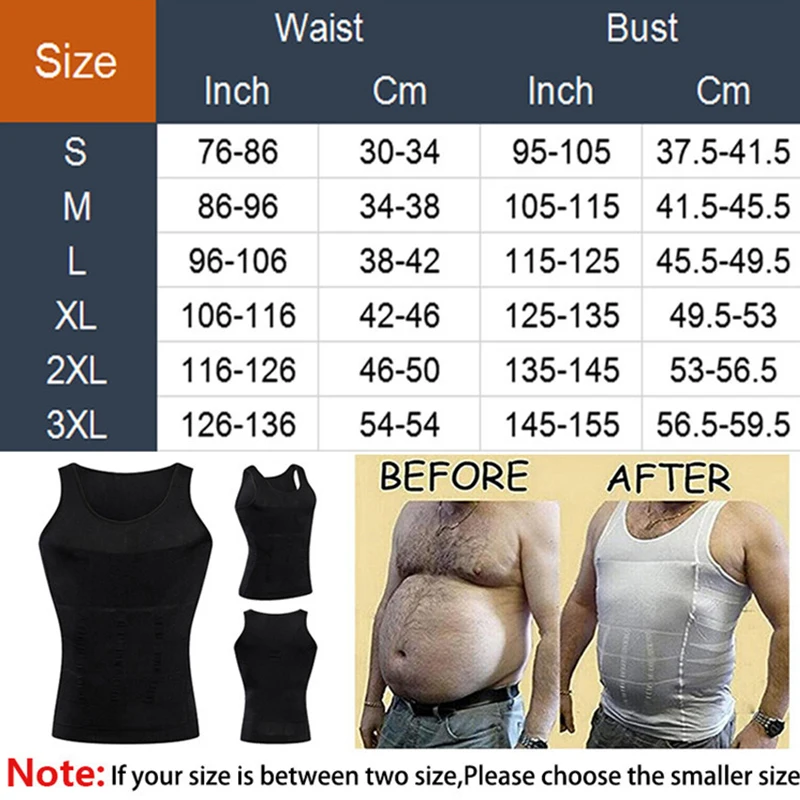 Men's Shapewear Slimming Body Corset Vest Shirt Compression Abdomen Tummy Belly Control Slim Waist Cincher Underwear Sports Vest thumbnail 6
