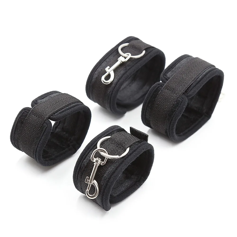 Restraint Set BDSM Bondage Handcuffs & Ankle Cuffs Slave On The Bed Open Leg Flirt Sex Toys For Women Couples Erotic No Vibrator thumbnail 5