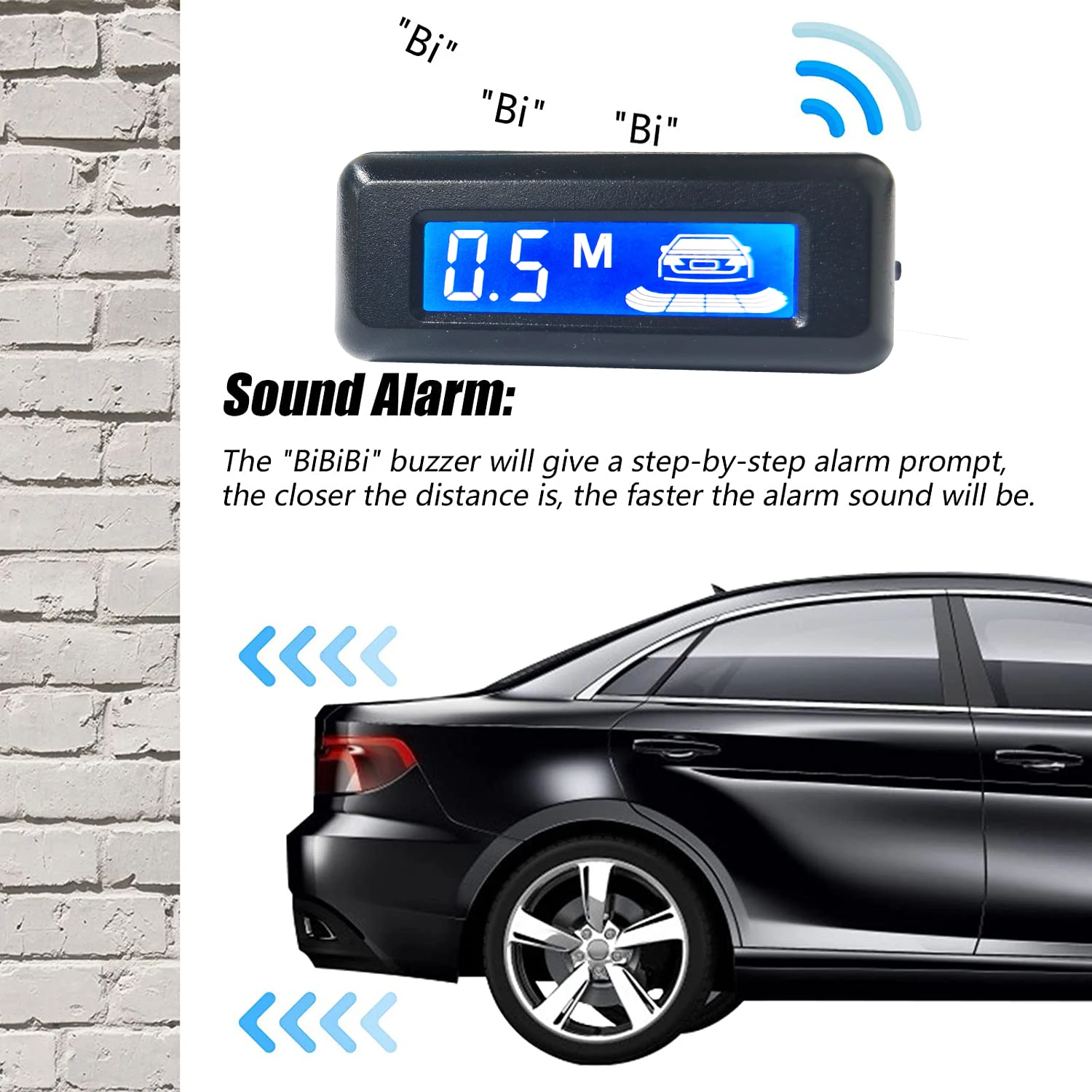 Parking Sensor System Car Reversing Radar Car Automatic Parktronic LCD Cars Parking Sensor Buzzer Warning with 4 Parking Sensors thumbnail 3