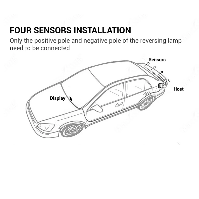 Parking Sensor System Car Reversing Radar Car Automatic Parktronic LCD Cars Parking Sensor Buzzer Warning with 4 Parking Sensors thumbnail 6