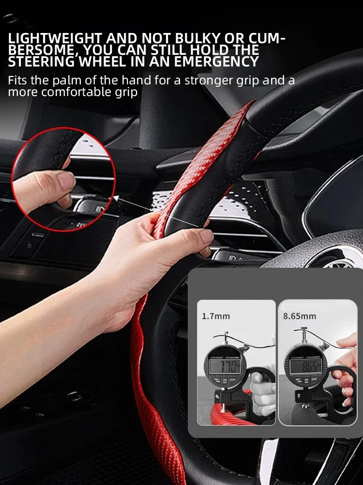 Car Suede Steering Wheel Cover Sweat-absorbin For SkodaCar Steering Wheel Cover Auto Accessories thumbnail 3