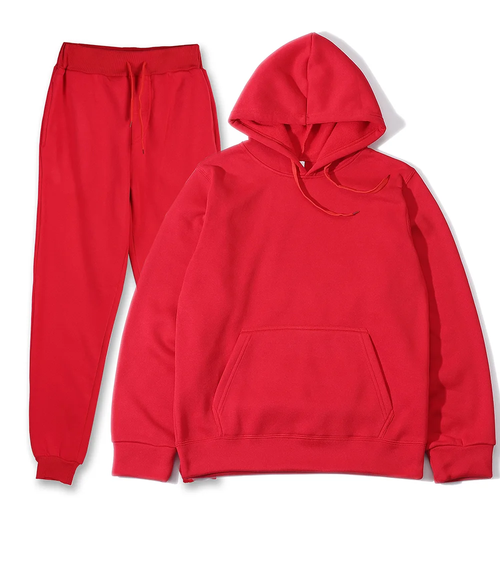 Men's Autumn and Winter New Solid Color Hoodie+pants Two-piece Set Fashionable Casual Sports Set Size S-3XL Men's Tracksuit thumbnail 6