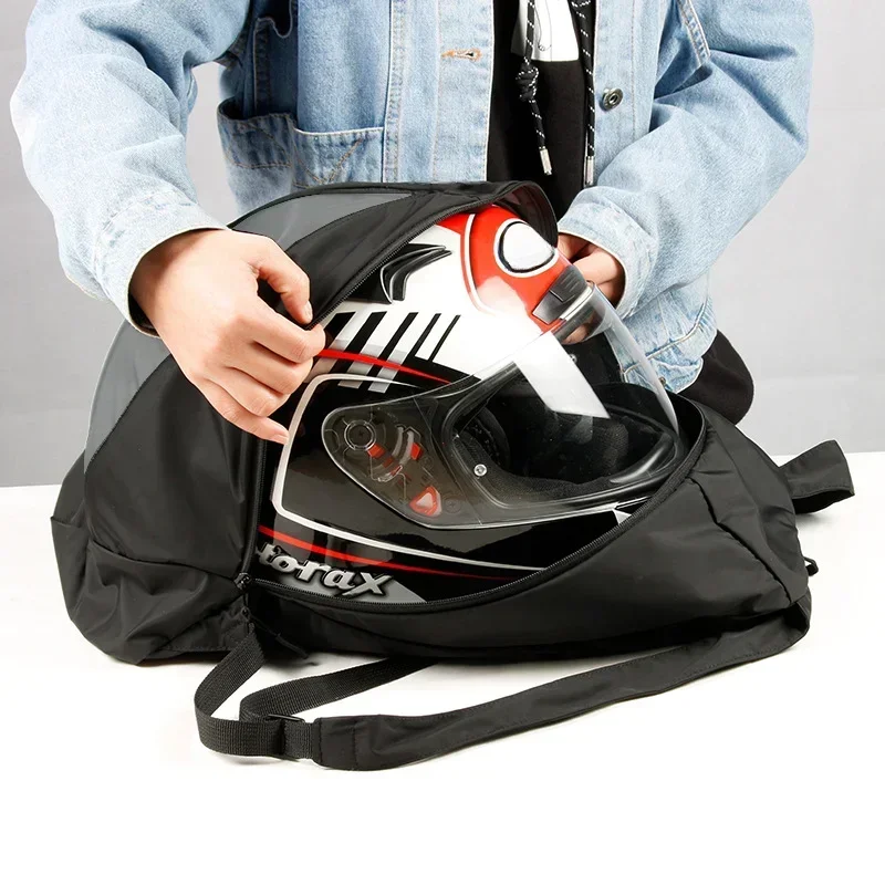 Motorcycle Helmet Backpack Lightweight Storage Carrying Bag 28L Large Capacity for Riding Bicycle Motorcycle Sport Gym Bag thumbnail 3