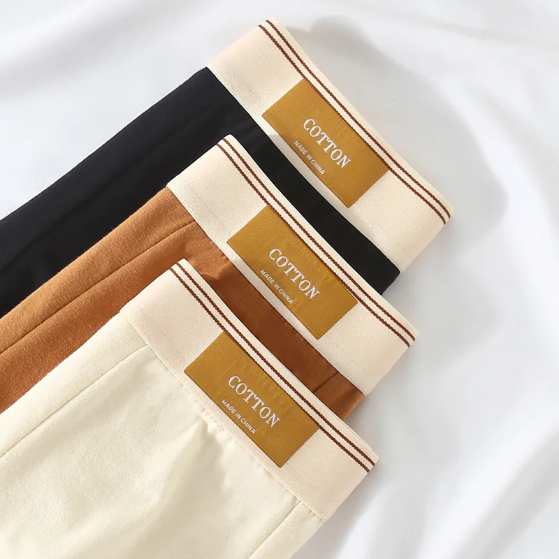 1/3Pcs/Set Solid Colors Men Boxer Shorts Breathable Cotton Men's Underwear Elastic Boyshorts 7A level Antibacterial Male Briefs thumbnail 2