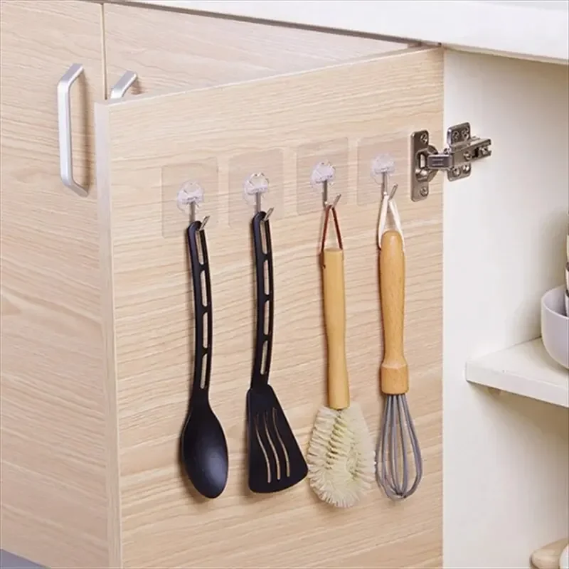 5-30Pcs Hooks Transparent Strong Self Adhesive Door Wall Hangers Hooks Suction Heavy Load Rack Cup Sucker For Kitchen Bathroom thumbnail 2