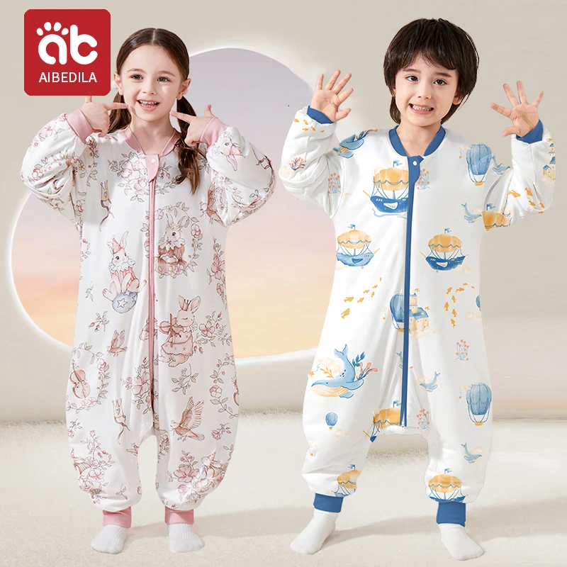 AIBEDILA Baby Sleeping Bag Children Winter Warm Baby Sleepsack 1-7Years Kids Growth Blanket Sleepwear Infant Sleeping Bag ﻿