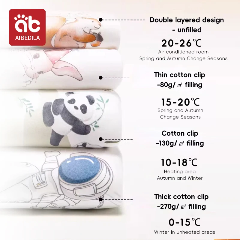 AIBEDILA Baby Sleeping Bag Children Winter Warm Baby Sleepsack 1-7Years Kids Growth Blanket Sleepwear Infant Sleeping Bag ﻿ thumbnail 2