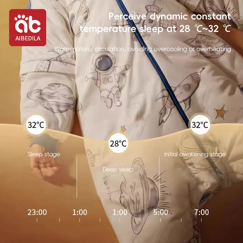 AIBEDILA Baby Sleeping Bag Children Winter Warm Baby Sleepsack 1-7Years Kids Growth Blanket Sleepwear Infant Sleeping Bag ﻿ thumbnail 5