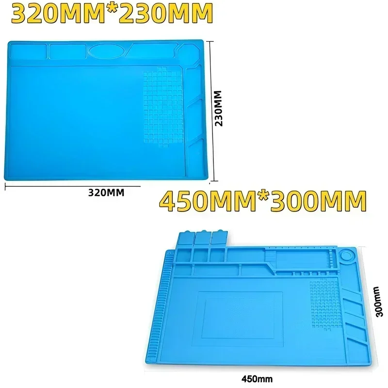 Magnetic Mat Silicone Repair Mat Circuit Board Soldering Pad Heat Resistant 932°F Anti-Static for ESD Iron Phone Repair thumbnail 5