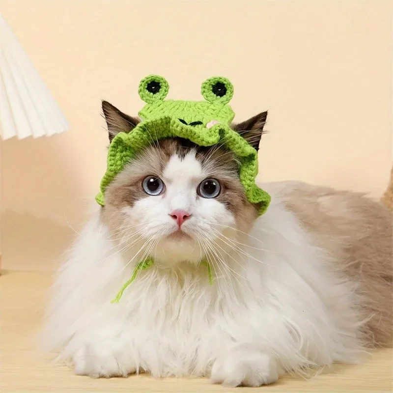 Cat Hats Elastic Cute Puppy Kittens Hat Headwear Photo Shoot Props Cat Accessories thumbnail 5