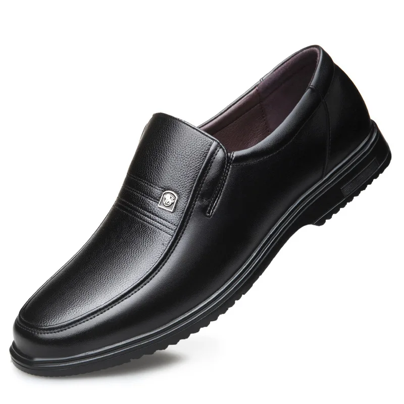 Leather Men Formal Shoes Luxury Brand 2025 Men's Loafers Dress Moccasins Breathable Slip on Black Driving Shoes Plus Size 38-46 thumbnail 5