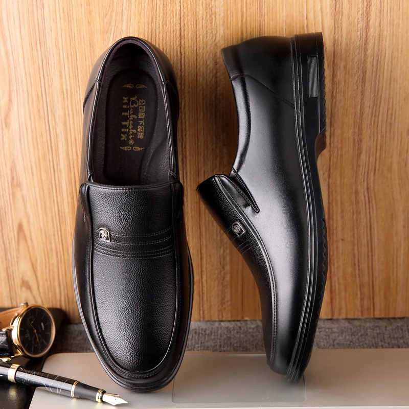 Leather Men Formal Shoes Luxury Brand 2025 Men's Loafers Dress Moccasins Breathable Slip on Black Driving Shoes Plus Size 38-46 thumbnail 3