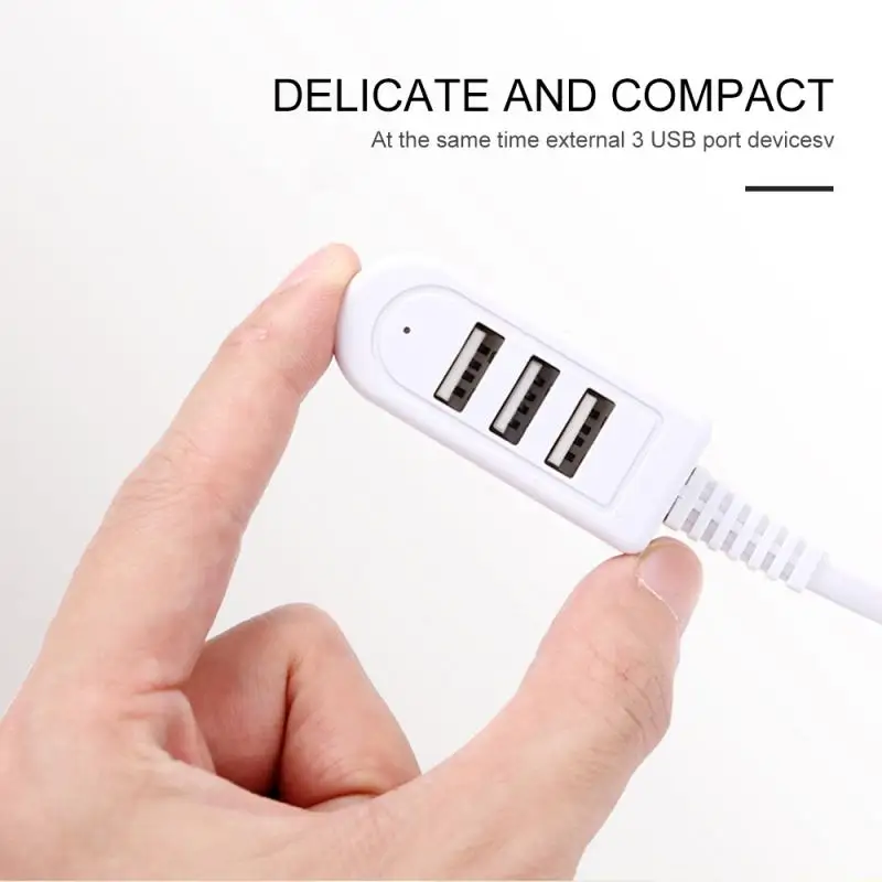 One For Three Brand New 3-Port Multi-USB Hub 5V Splitter, Charger Extension Cable External Extension Cable USB3.0 Splitter Hub thumbnail 5