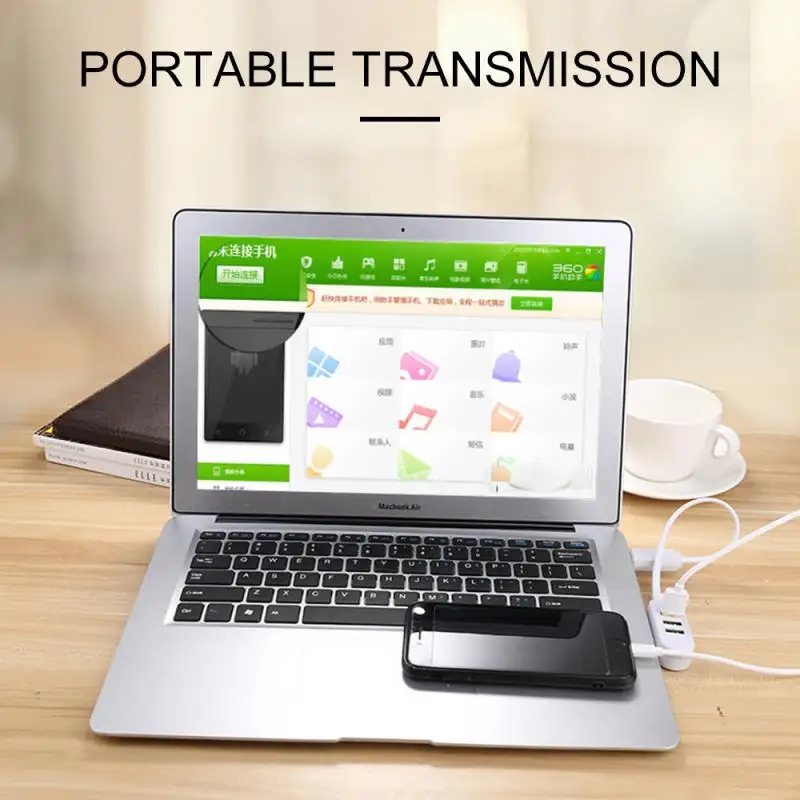 One For Three Brand New 3-Port Multi-USB Hub 5V Splitter, Charger Extension Cable External Extension Cable USB3.0 Splitter Hub thumbnail 3