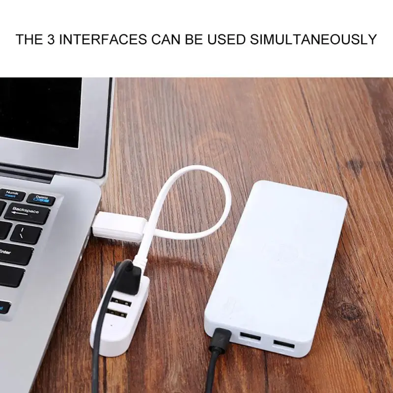 One For Three Brand New 3-Port Multi-USB Hub 5V Splitter, Charger Extension Cable External Extension Cable USB3.0 Splitter Hub thumbnail 6