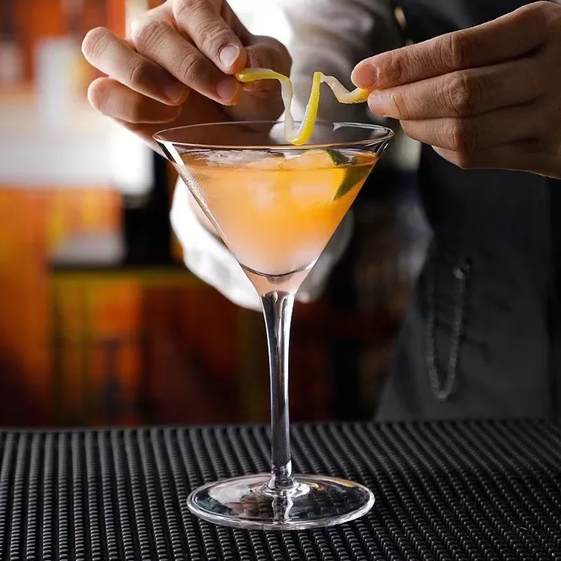 Triangle Glass Cocktail Glass Martini Creative Tall Glass Bar Classic Mixers thumbnail 4