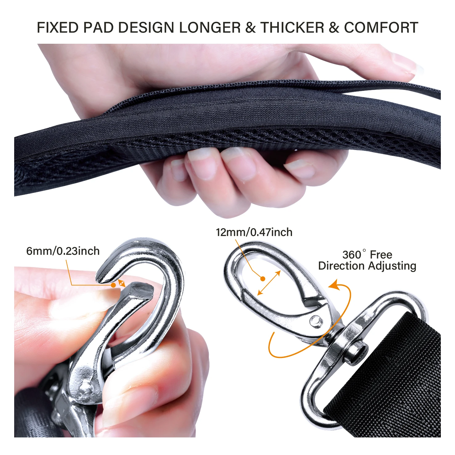 59 Inch Shoulder Strap Universal Replacement Handbag Strap with Fixed Padding and Adjustable Buckle for Single Shoulder Bag thumbnail 3