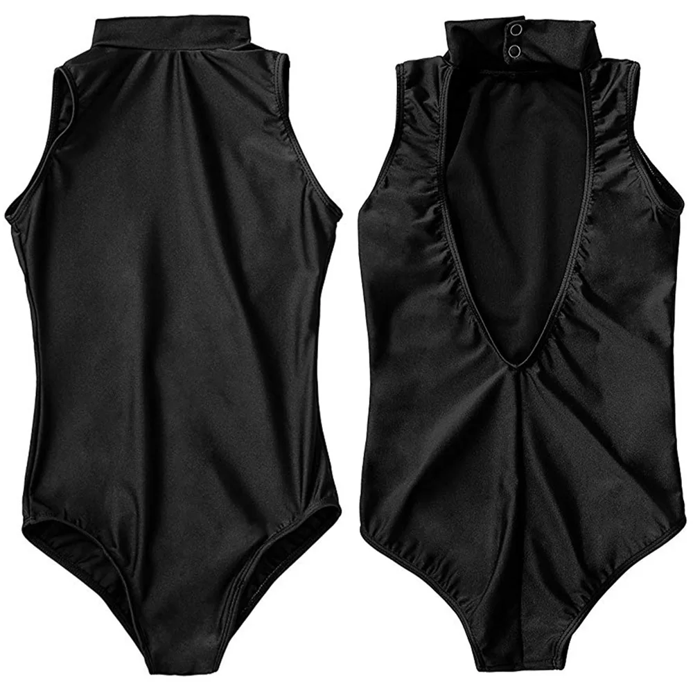 Speerise  Kids Ballet Leotard Open-back Sleeveless Turtleneck Girls Gymnastics Spandex Toddler Romper Dance suit Costumes thumbnail 4