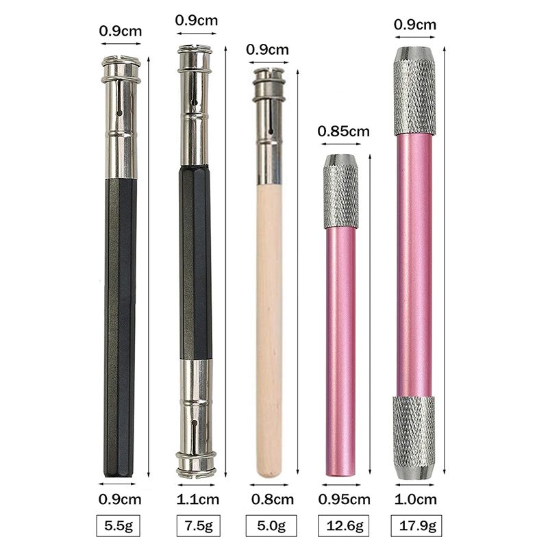 Adjustable Metal Anti-slip Pencil Lengthener Pencil Extender Holder for Colored Sketch Pencils School Office Stationery Supplies