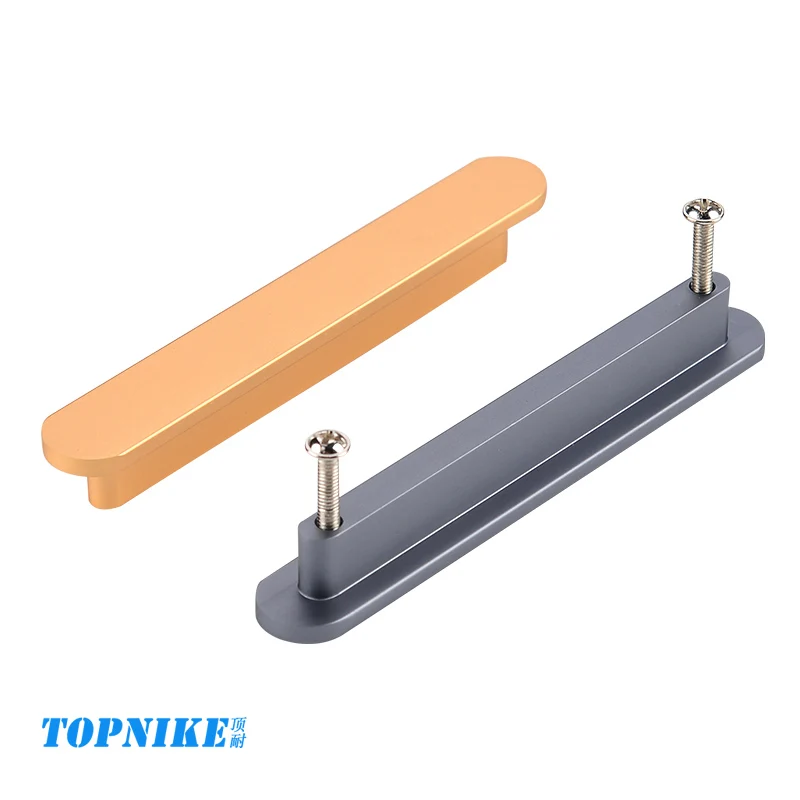 Modern style wardrobe cabinet bathroom cabinet black pulls drawer handles furniture cupboard aluminum alloy handle thumbnail 2