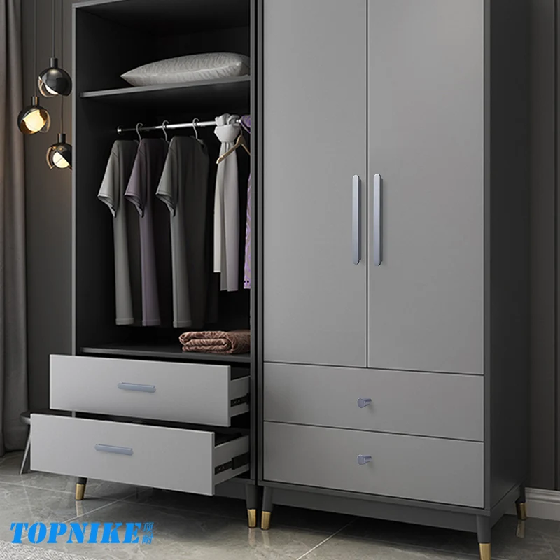 Modern style wardrobe cabinet bathroom cabinet black pulls drawer handles furniture cupboard aluminum alloy handle thumbnail 6