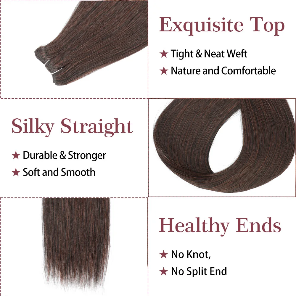 30 Inches Synthetic Hair Bundles 150g 200g Bone Straight Soft Hair Weaving 27-613 Piano Blonde Ombre Brown Natural Sew In Weft thumbnail 5
