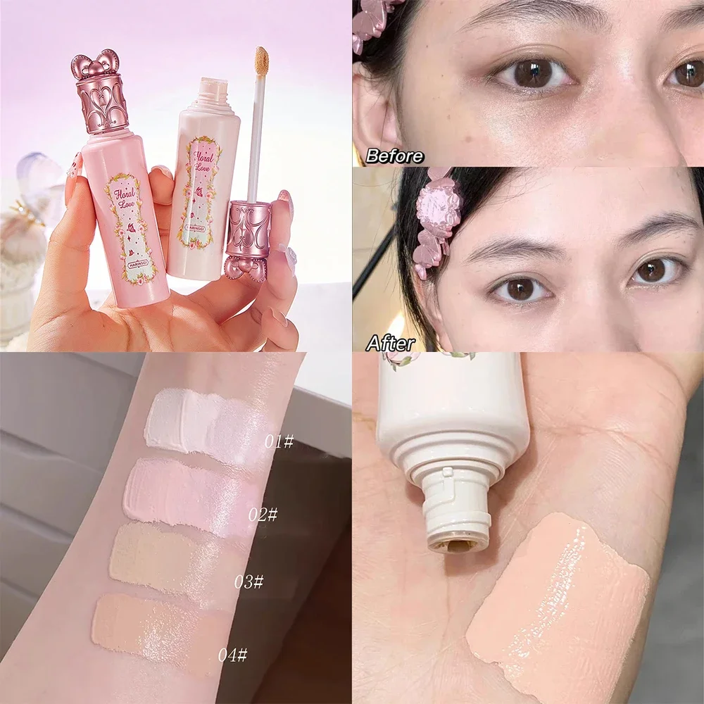 Pink Liquid Concealer Stick Moisturizing Waterproof Brightening Concealer Cream Lasting Cover Acne Spot Dark Circles Face Makeup thumbnail 3