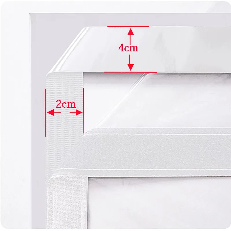 Air conditioning door curtains, partition curtains,anti slip air conditioning, transparent magnetic suction No punching required thumbnail 2