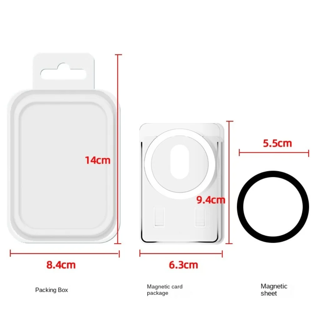 Magnetic Card Holder Plastic Strong Adsorption Clear Wallet Magsafe Portable Slot Card Case for iPhone 16 15 Pro Max 14 13 12 thumbnail 6
