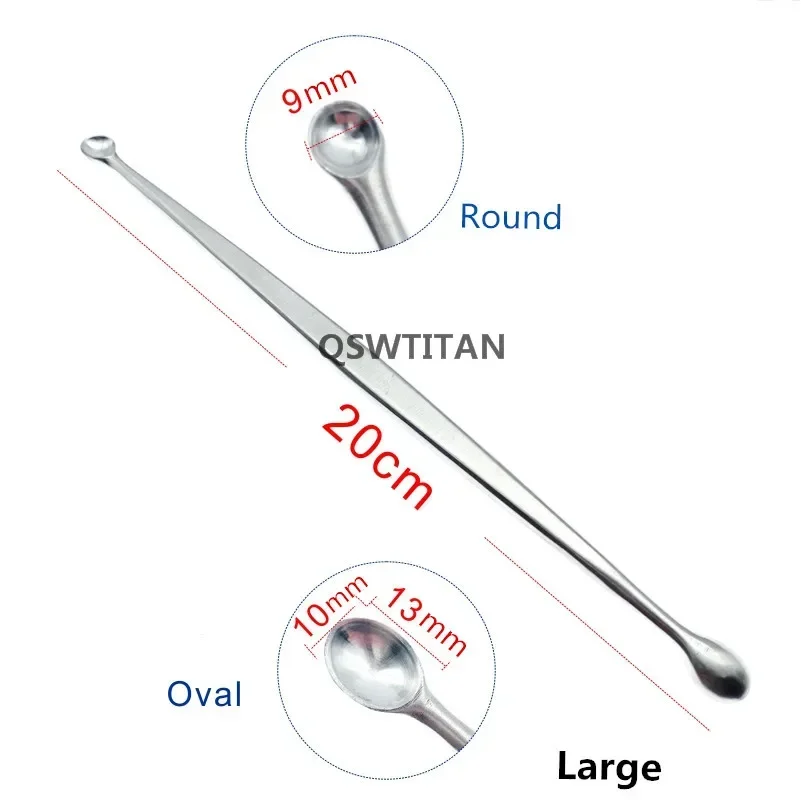 Orthopedic Steel  Double End Oval Round Bone Curette Volkman Bone Curette Veterinary orthopedics Instruments thumbnail 5