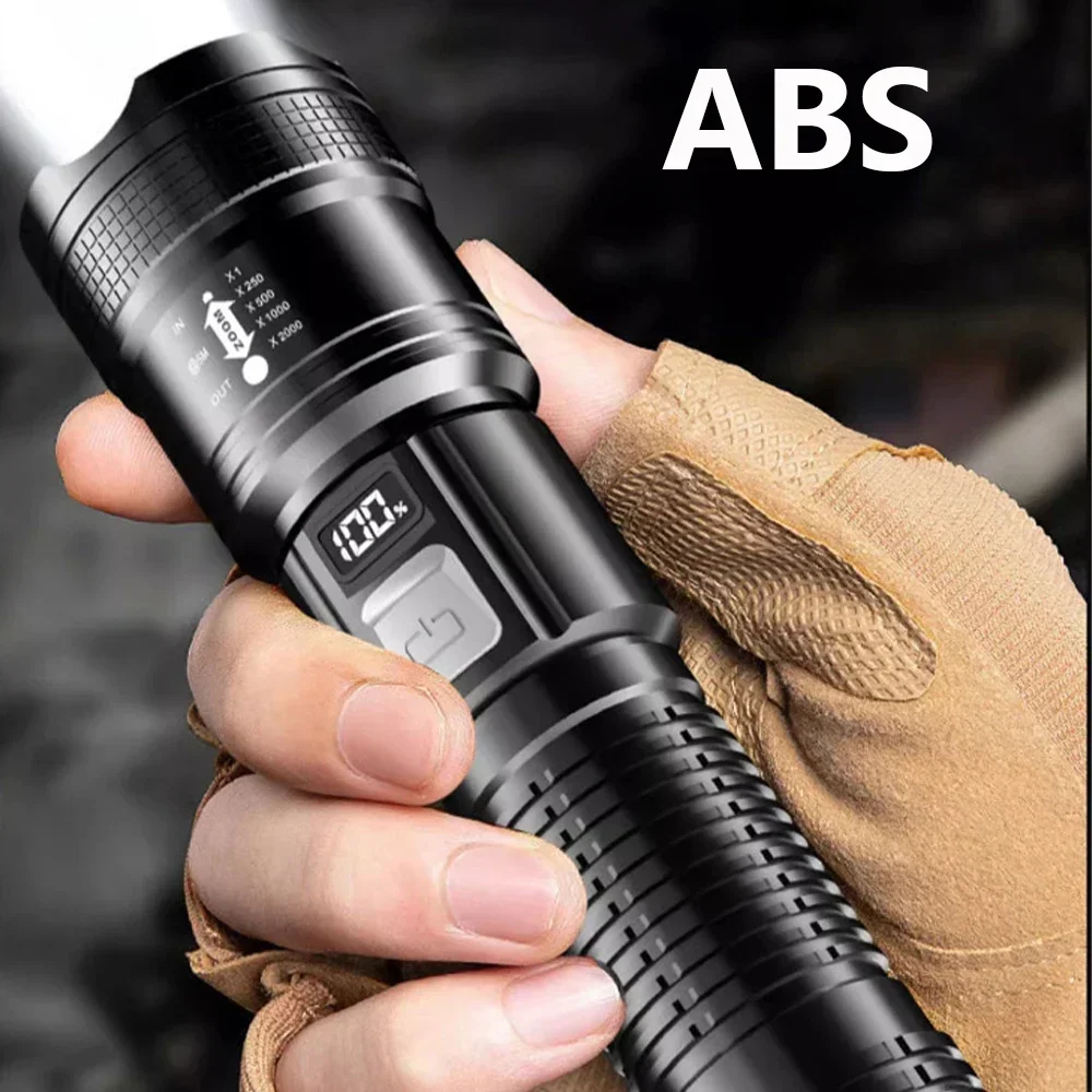 1600000 LM Super Bright Flashlight USB Rechargeable LED Long Range Tactical Torch Outdoor Waterproof Camping Fishing Lantern thumbnail 6