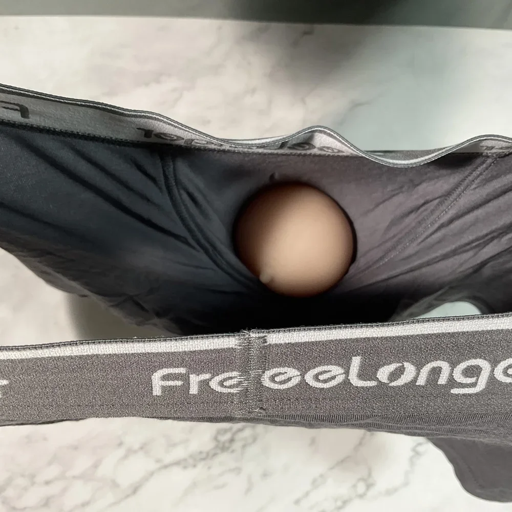 Man Bulge Pouch Underpants Underwear Unique Enhancing Thin Crotch Low Waist Lingerie Panties Elastic Super Big U-Concex Boxers thumbnail 3