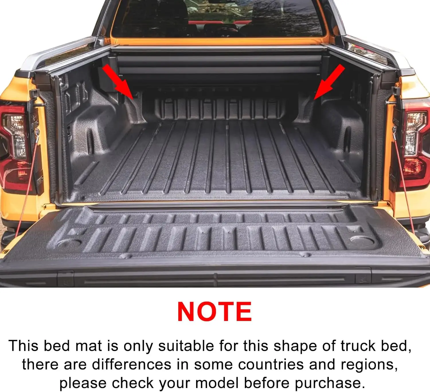 for Ford Ranger 2024 2025 US Version fit 5FT 59.6Bed Car Truck Bed Mat Liner Trunk Bed Liner Black TPE 3D Floor mats thumbnail 4