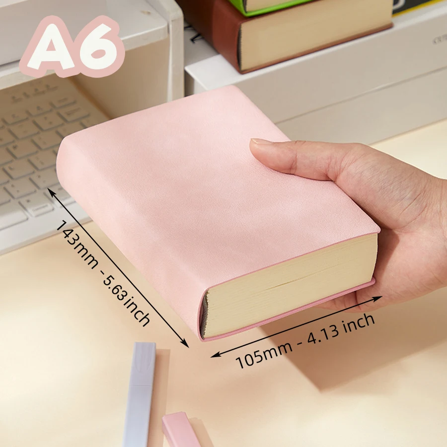 Super Thick Notebook (640pages) A6 Creativity Stationery Blank Notepads Pu cover School Office Supplies (Sketching and Graffiti) thumbnail 2