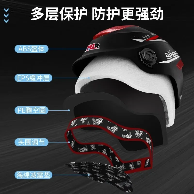 Electric Bike Motorcycle Helmet Sunscreen UV Resistant High Definition Lenses Summer Safety Cascos Para Moto Motocross thumbnail 5