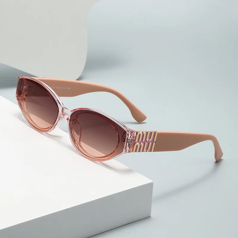 MUI MUI Glasses Stylish Fashion Designer Women Men Sunglasses Cute Oval Trending Shades Unisex Glamour Eyewear UV400 thumbnail 4