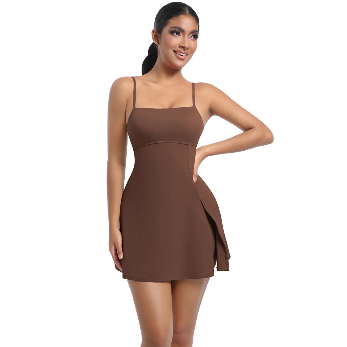 Women Yoga Tennis Skirts Gym Golf Running Sports Fitness Jumpsuit Skirt Sports Overalls Fitness Suits Gym Tracksuit Dance Skirt thumbnail 3
