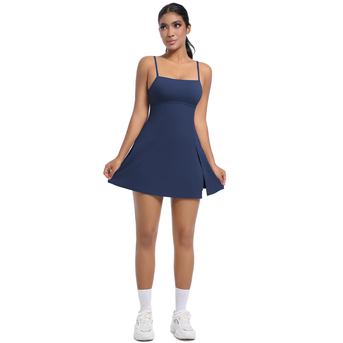 Women Yoga Tennis Skirts Gym Golf Running Sports Fitness Jumpsuit Skirt Sports Overalls Fitness Suits Gym Tracksuit Dance Skirt thumbnail 6