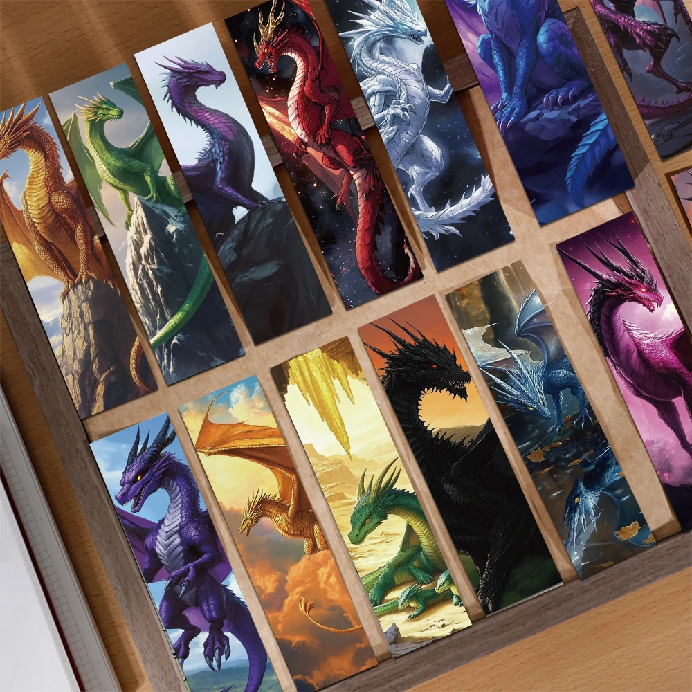 30pcs Cool Dragon Wings Bookmarks Reading Pages Books Annotated Students Stationary Supplies DIY Creative Aesthetic Bookmarks thumbnail 2