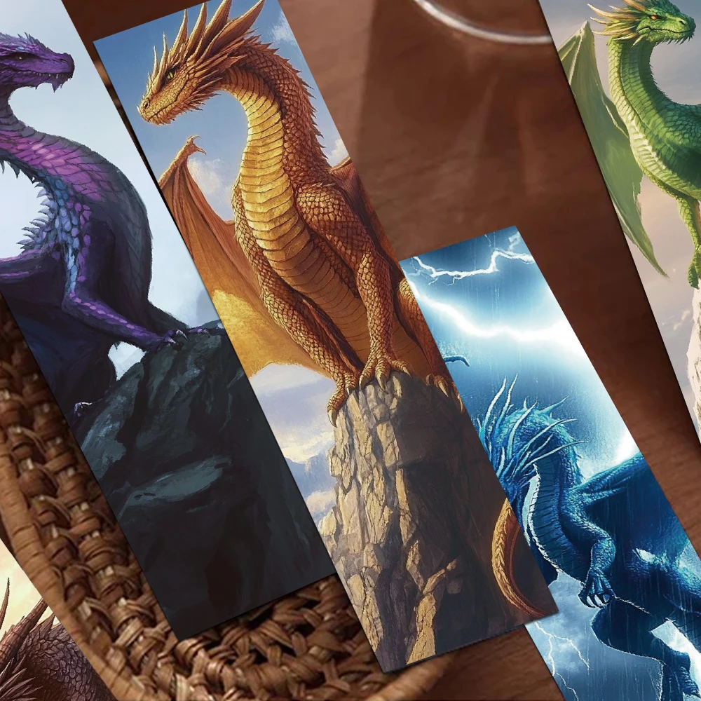 30pcs Cool Dragon Wings Bookmarks Reading Pages Books Annotated Students Stationary Supplies DIY Creative Aesthetic Bookmarks thumbnail 4