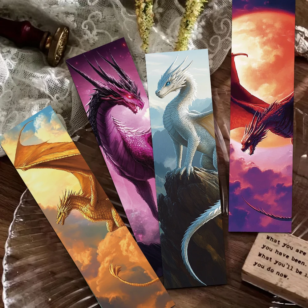 30pcs Cool Dragon Wings Bookmarks Reading Pages Books Annotated Students Stationary Supplies DIY Creative Aesthetic Bookmarks thumbnail 3