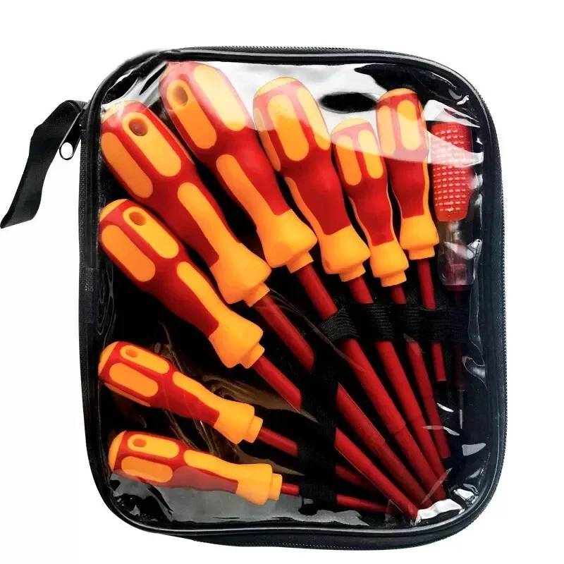 ESPLB 9pcs Insulated Screwdriver Strong Magnetic PP+TPR Handle CR-V Phillips Slotted Pozidriv Torx Screwdriver thumbnail 5