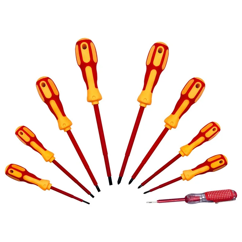 ESPLB 9pcs Insulated Screwdriver Strong Magnetic PP+TPR Handle CR-V Phillips Slotted Pozidriv Torx Screwdriver thumbnail 2