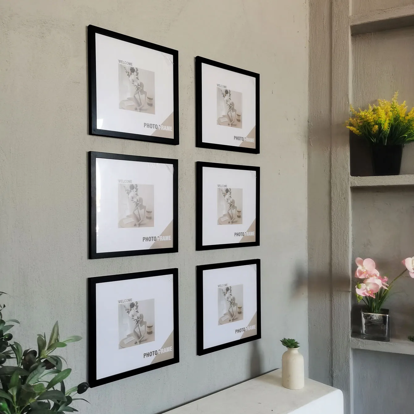 3Pcs Wood Square Photo Frames For Wall Hanging or Desktop Decor 20X20 30X30cm Posters Portrait Frame Picture Commemorat Gift thumbnail 2