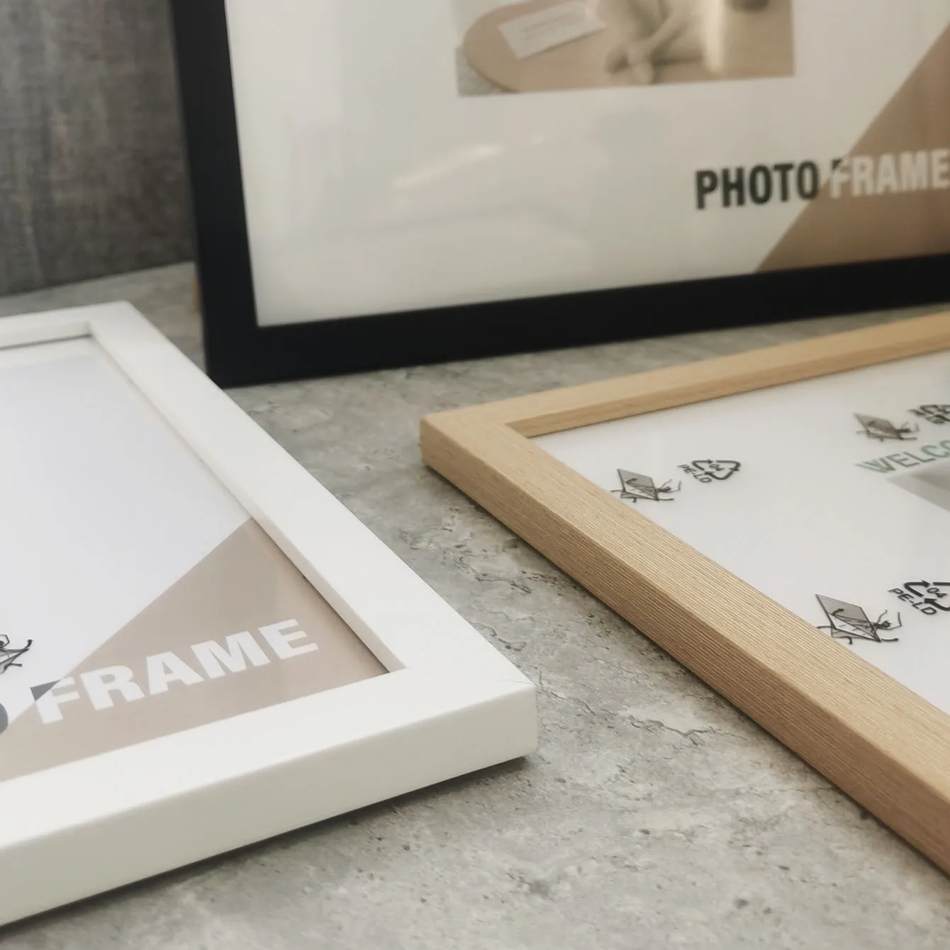 3Pcs Wood Square Photo Frames For Wall Hanging or Desktop Decor 20X20 30X30cm Posters Portrait Frame Picture Commemorat Gift thumbnail 5